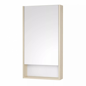 Сканди 45 Шкаф-зеркало белый/дуб верона 1A252002SDB20 Акватон фото в интернет-магазине Пиастрелла