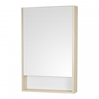 Сканди 55 Шкаф-зеркало белый/дуб верона 1A252102SDB20 Акватон фото в интернет-магазине Пиастрелла